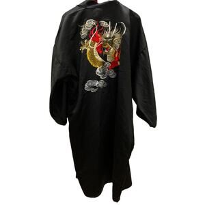 Vintage Japanese Dragon Embroidered Kimono Robe One Size Unisex